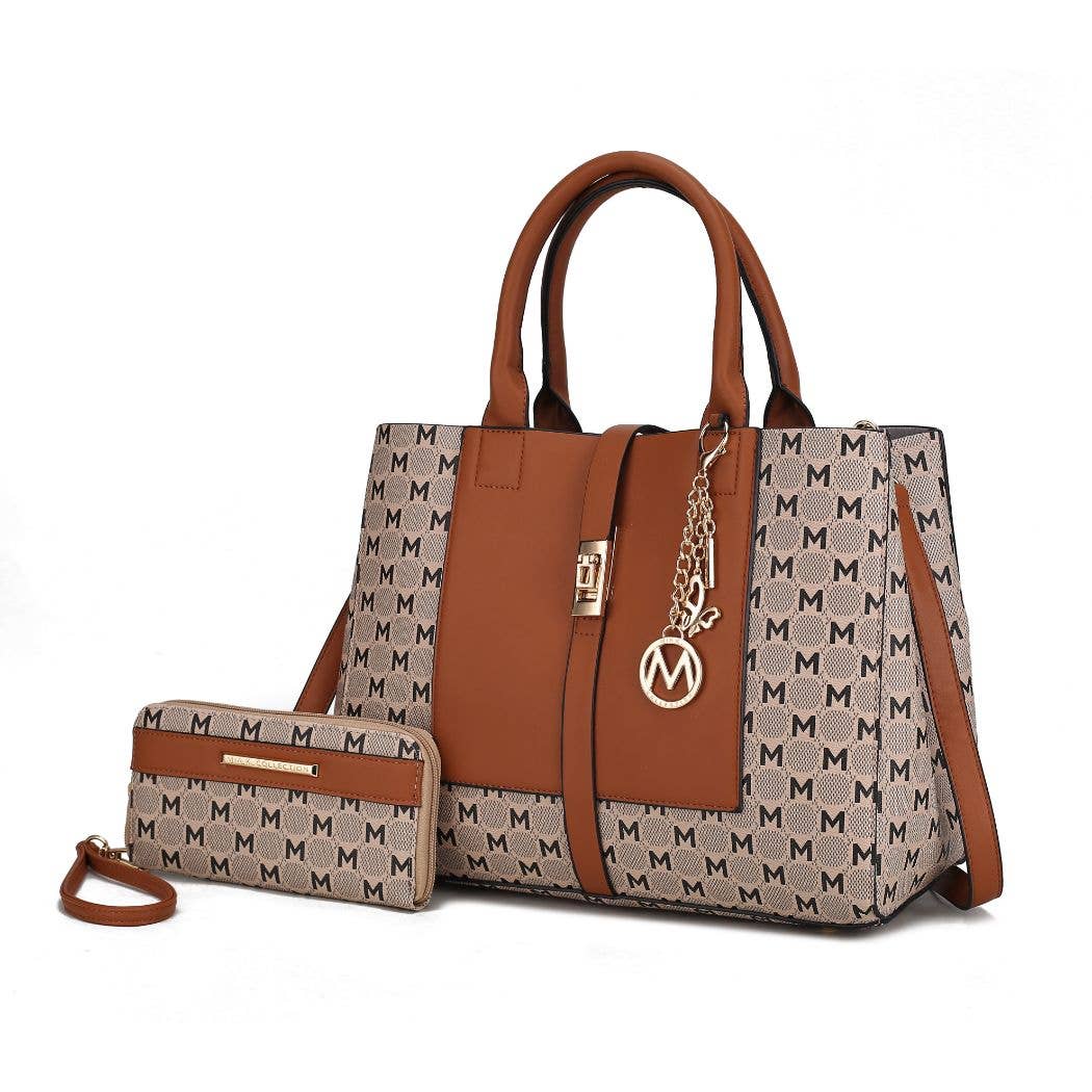 MKF Collection - Venta al por mayor Bolso con correa - Mujer - Bolso tipo cartera MKF Yuliana con emblema circular M de Mia K0