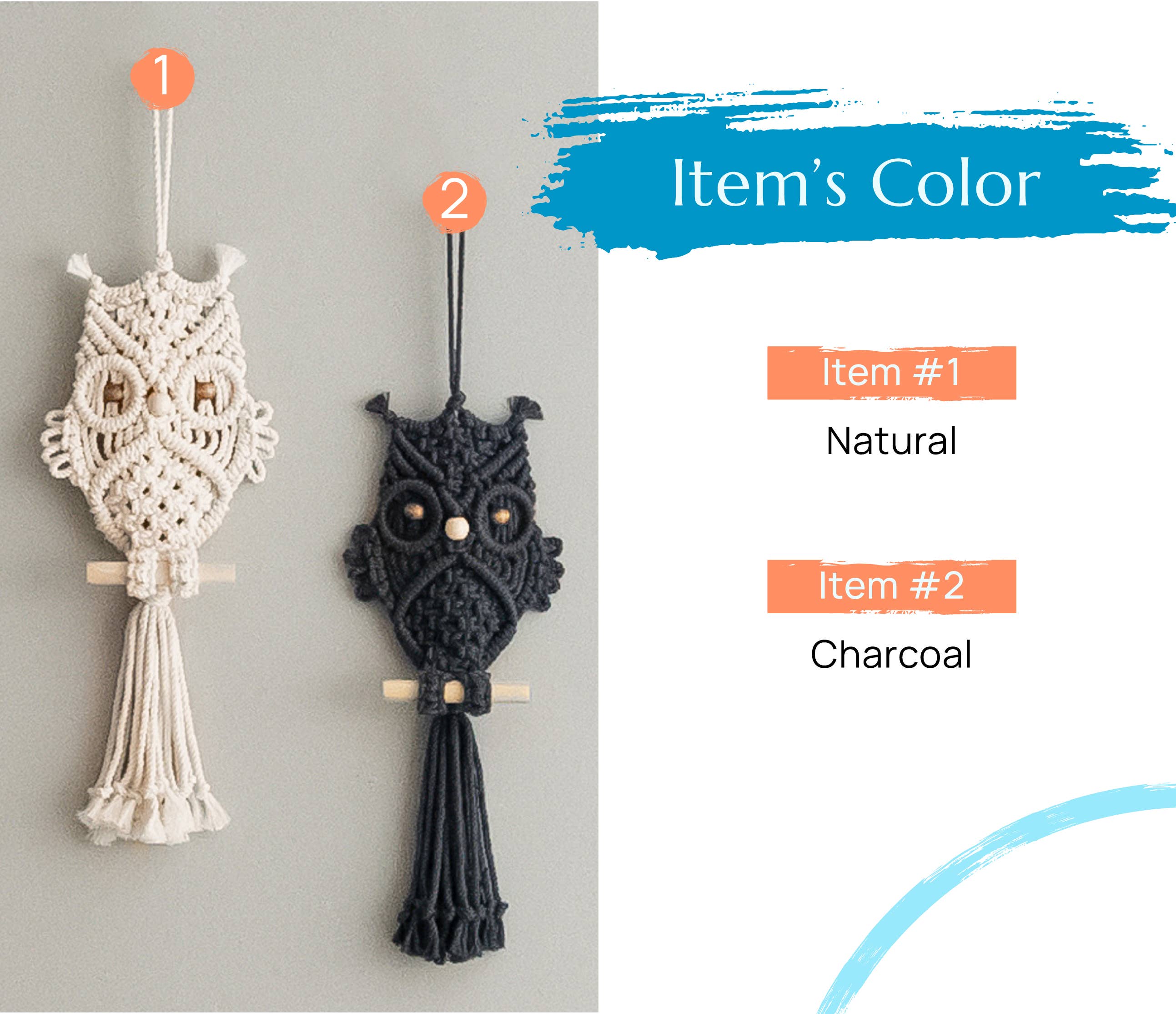 BeanDaikon – wholesale Väggdekor - Barn och baby – Macrame Uggla Vägghängande W7318