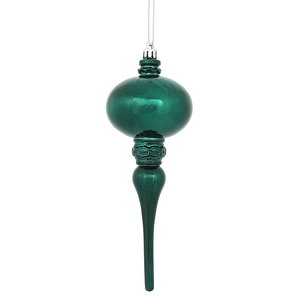 Dunn Deals - Wholesale Ornament - 8" Emerald Shiny Finial Ornament0