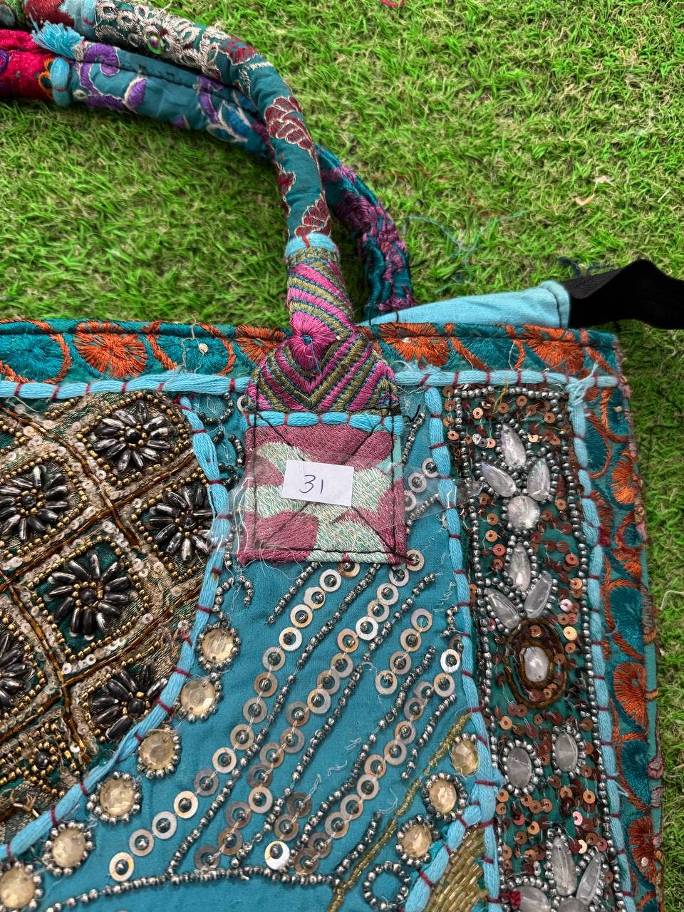 GYPSY STUDIO - Wholesale Shoulder Bag - Women's - Khambaadiya Bag Beads Work Bag Stylish Party Wear Cotton Bag1