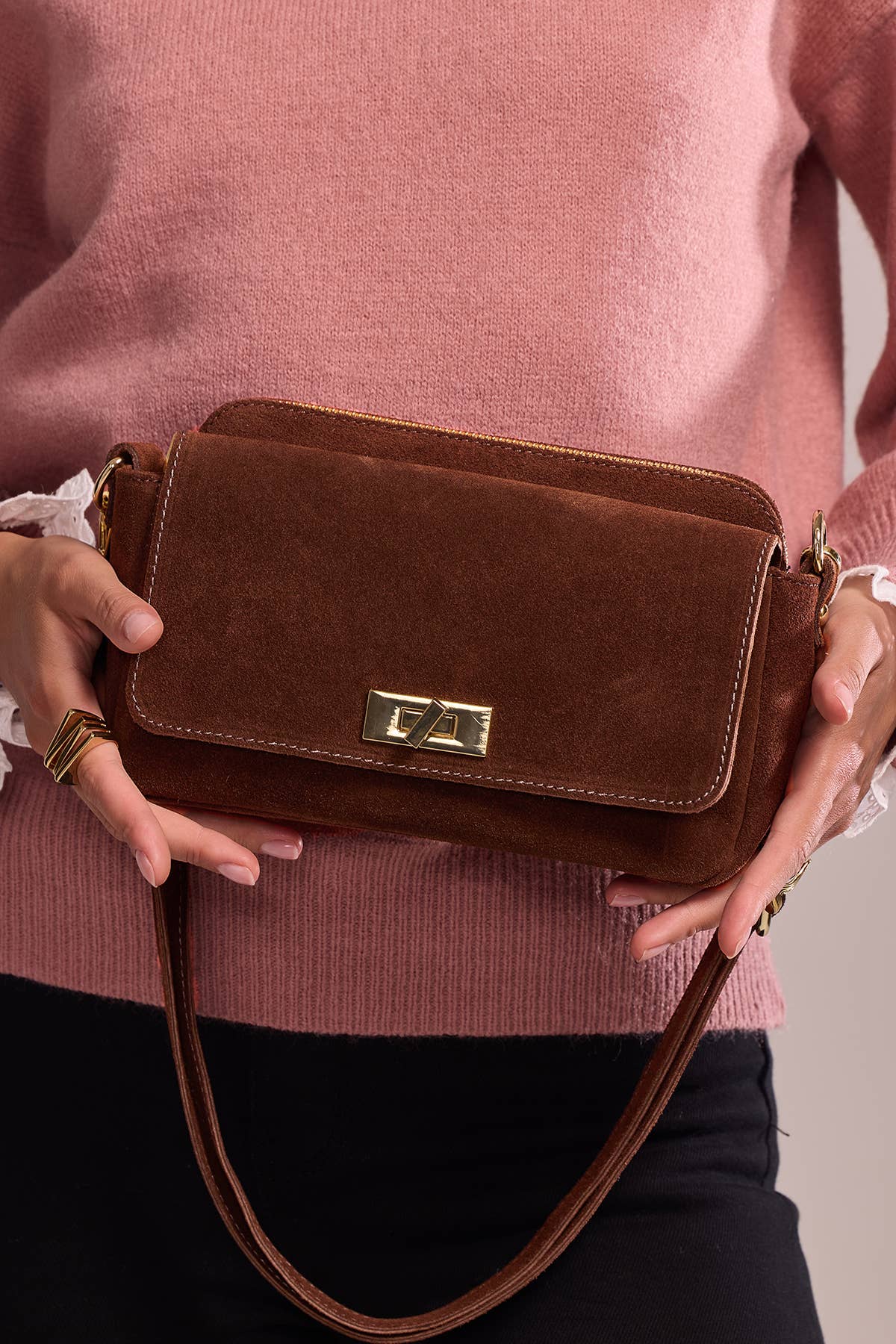 Cherry Paris - Venta al por mayor Maletín - Mujer - Bolso bandolera ILIANE en ante - 418837