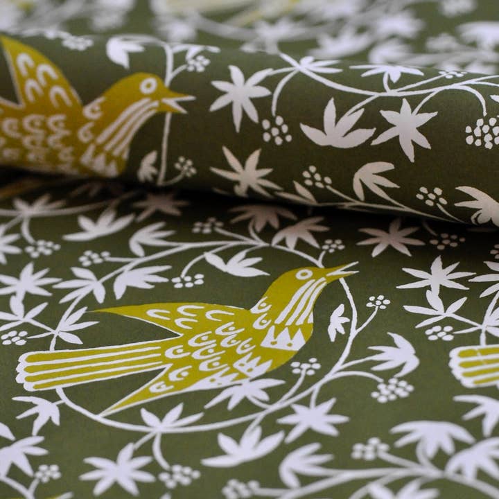 Patterned Paper Songbird Moss for wholesale by Cambridge Imprint