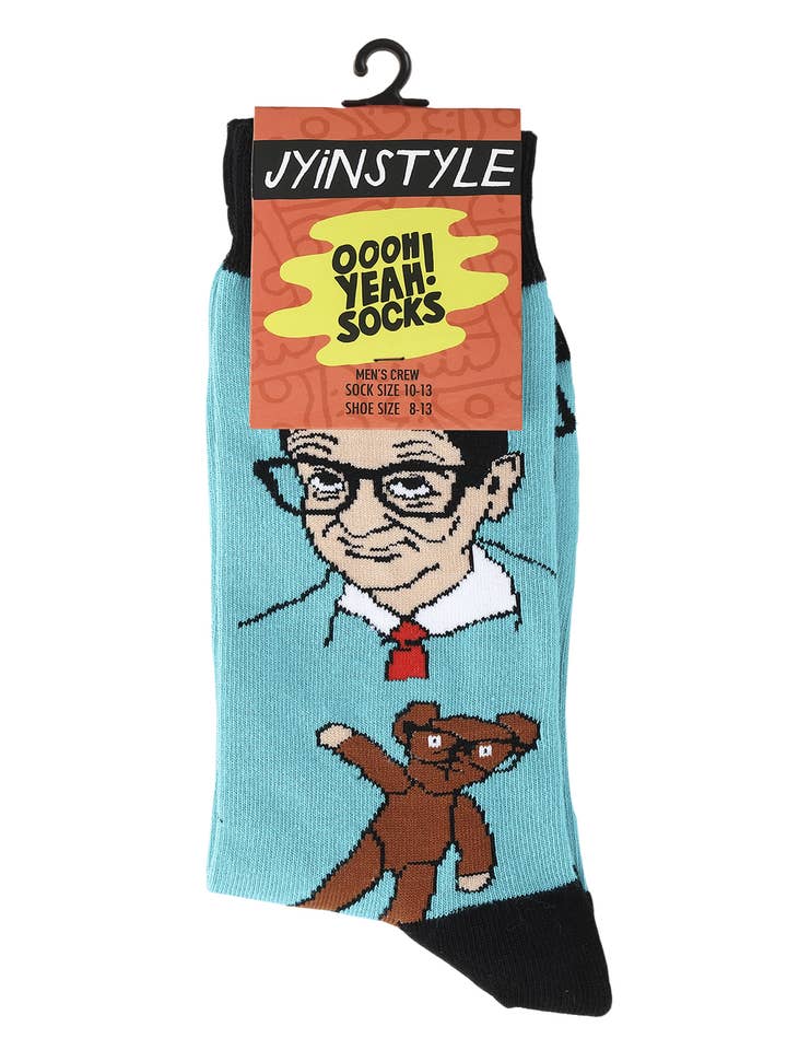 Oooh Yeah/Sock It Up/Oooh Geez Slippers - Vente Chaussettes – homme - Mr Bean and Teddy | Chaussettes drôles en coton pour hommes
