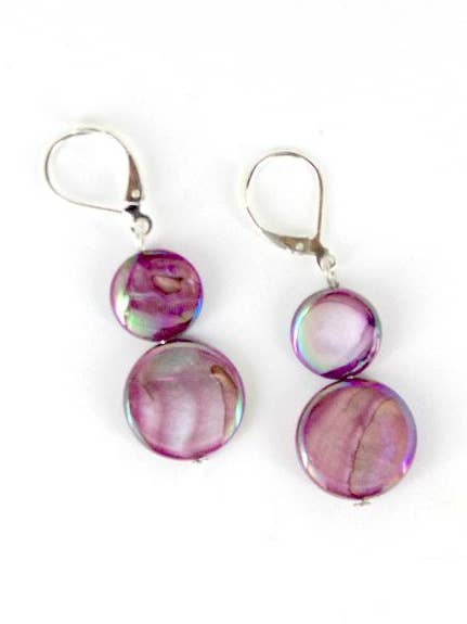 EPURPLE - Orecchino mop viola per la vendita all'ingrosso da parte di Sea Lily