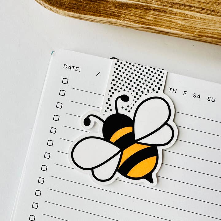 Bumble Bee - Magnetic Bookmark (~3.0 x 2.0 in) for wholesale by Simply Elementary Stickers