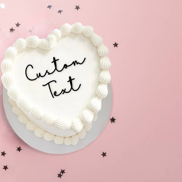 Custom Text Cake Charm for wholesale by Harwill and Fox