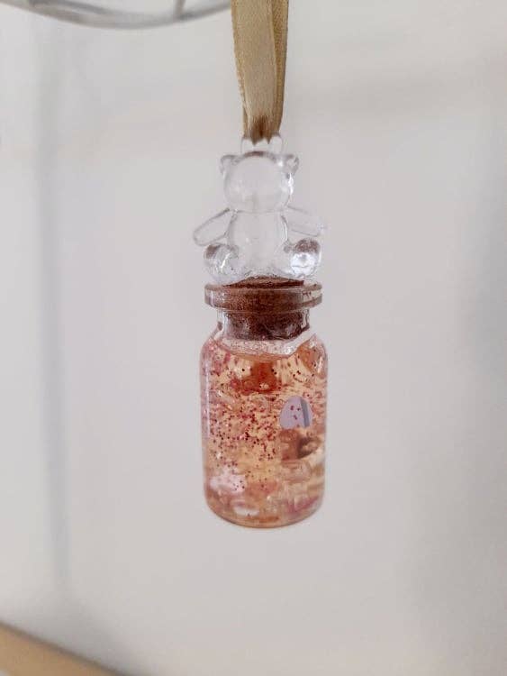 Ornament bjørn med glitter og stjerner for engroshandel hos Babilutje