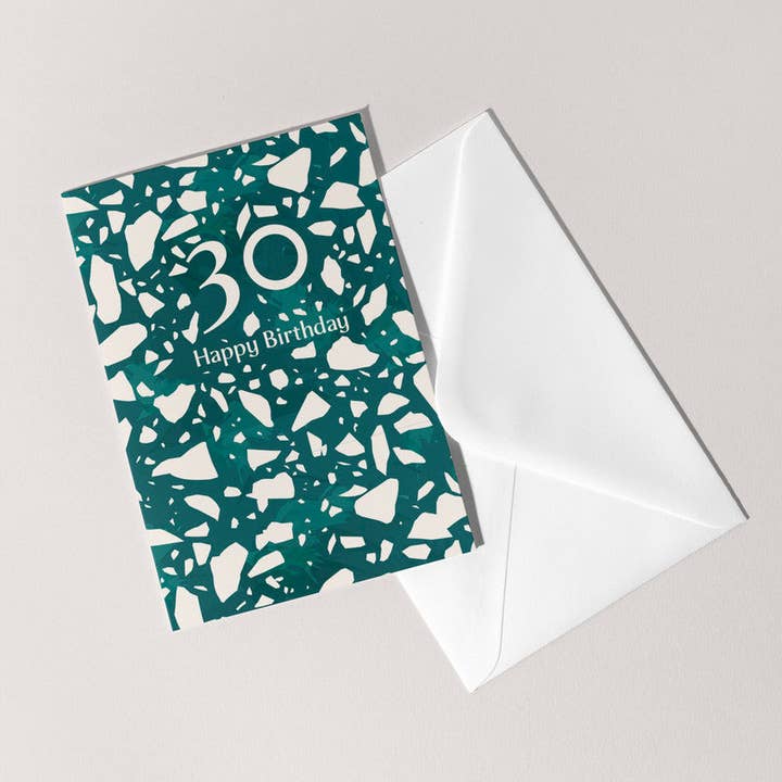 30 Terrazzo fødselsdagskort | Tredivende milepælsalder for engroshandel hos Feel Good Supplies
