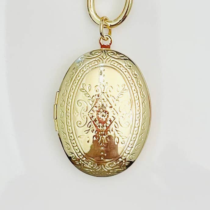 TWO FORTY TWO - Wholesale Locket Necklace - CHIC - Triple Locket Necklace (gold) NK530