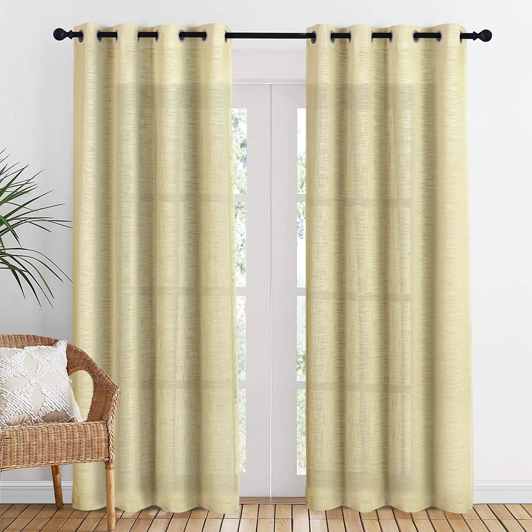 Cottonpassion_US - Wholesale Curtain - Long Window Sheer Curtain 100% Cotton Drape 50x84" 1 Panel8