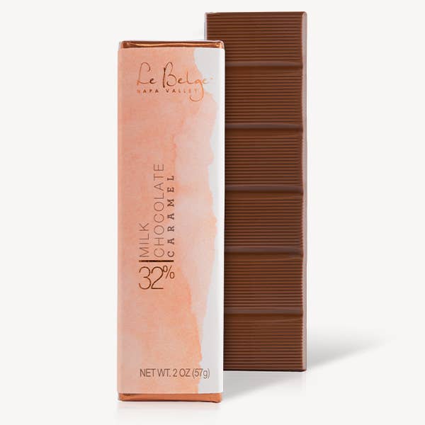 Le Belge Chocolatier, Inc - Wholesale Chocolate Bar - Caramel Filled 32% Milk Chocolate Bar
