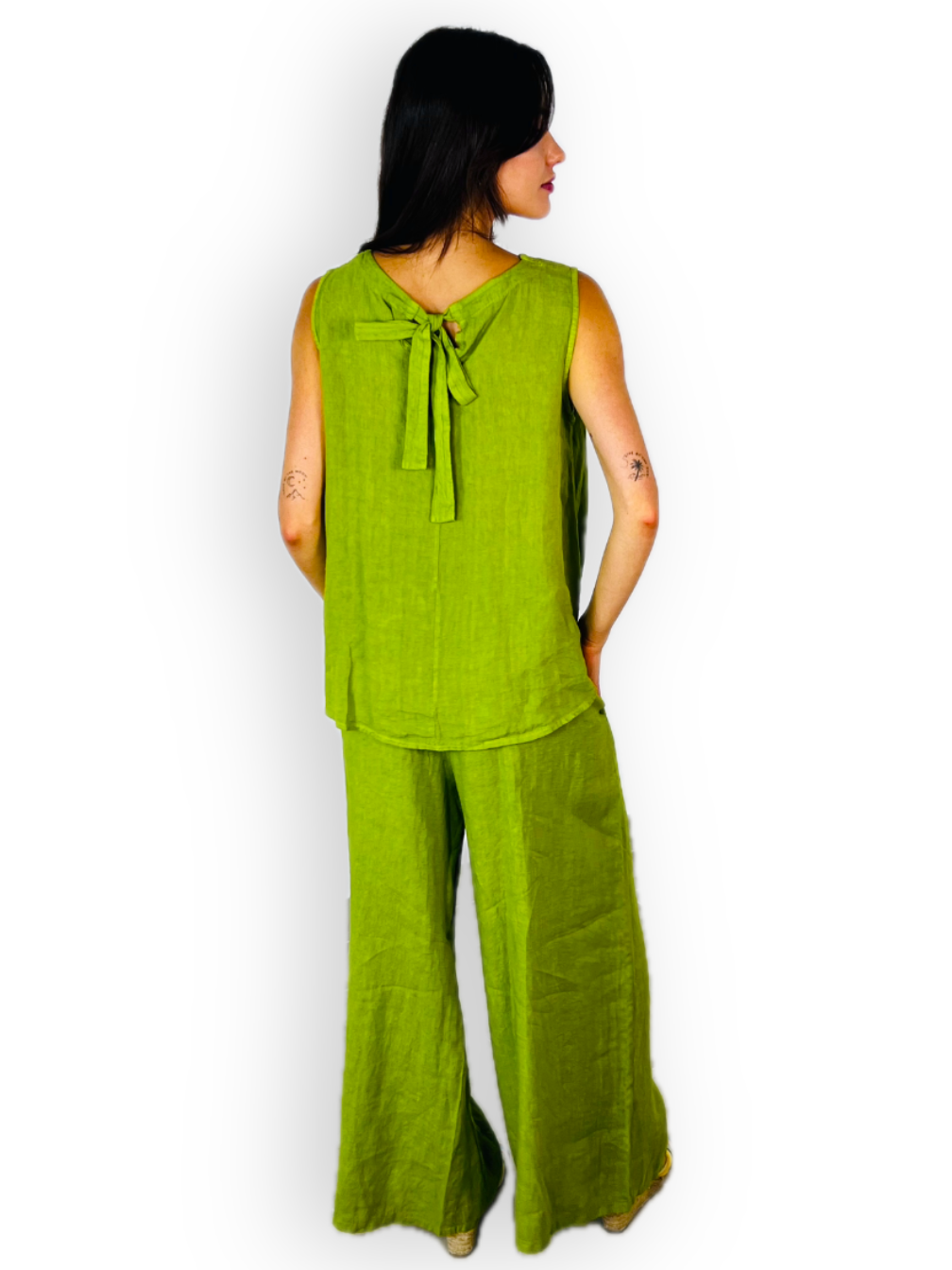 Linos y Textiles - Vendita all'ingrosso Camicetta - Donna - REF 15763 T-SHIRT CON MANICHE A SISA CON NASTRO IN 100% LINO14