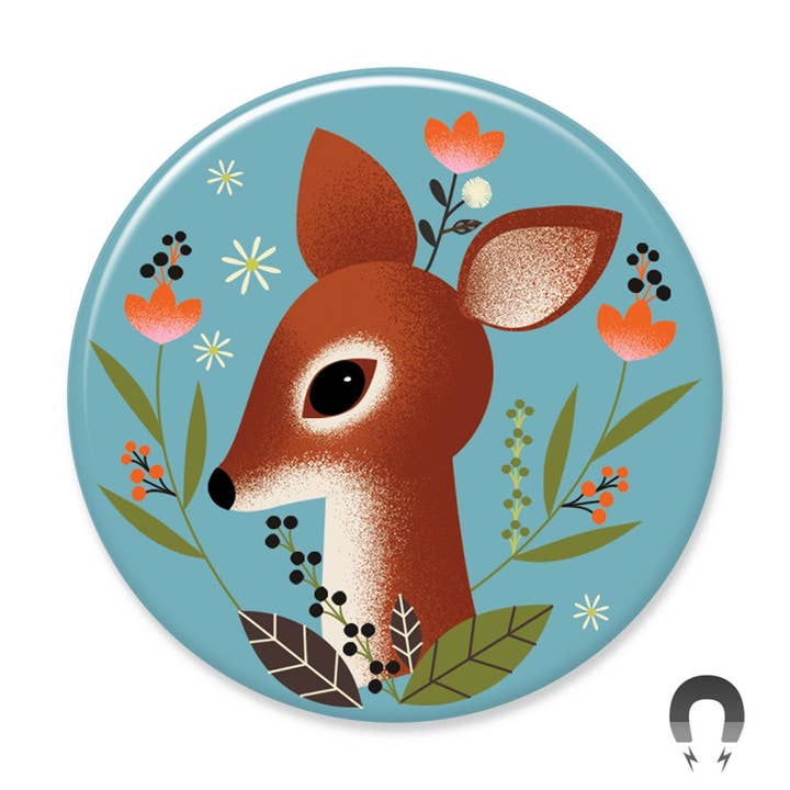 Blue Deer Big Magnet for wholesale by Badge Bomb