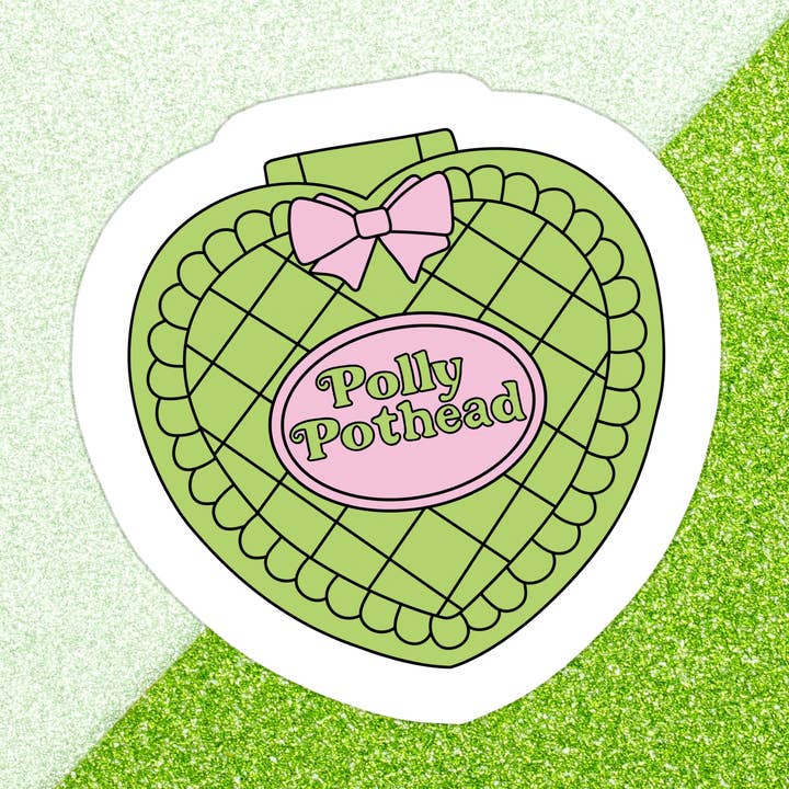 420 Mary Jane Leaf Cute Girly Waterproof Vinyl Sticker for wholesale by Stickers+ X Ashley Bexar