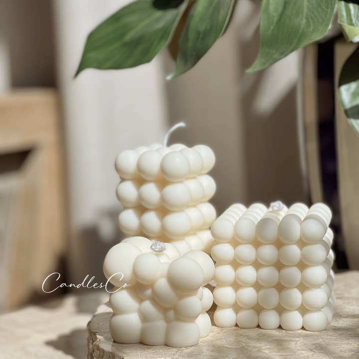 CandlesCo Australia - Wholesale Novelty candle - Medium Bubble Cube Candle4