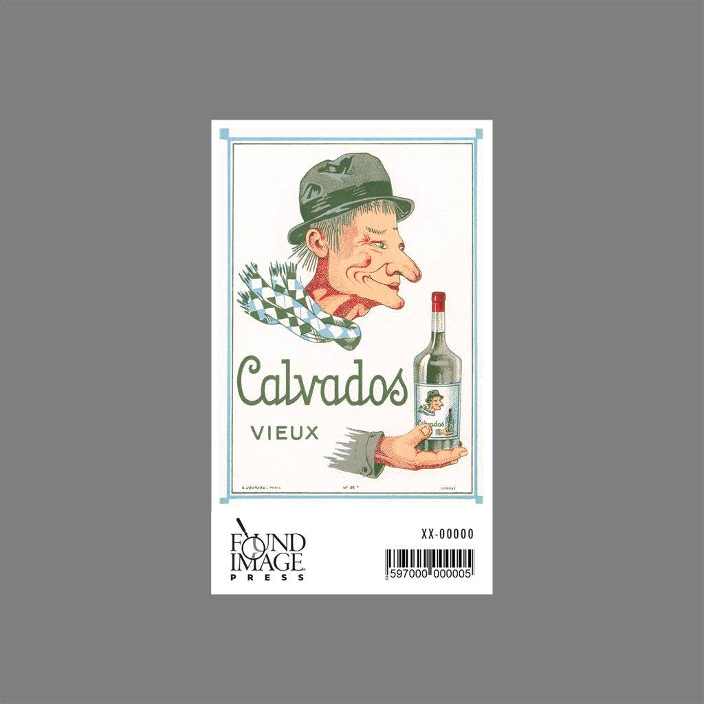 Found Image Press - Vendita all'ingrosso Adesivo - Adesivo BV-173 Calvados Liquore Pubblicità1