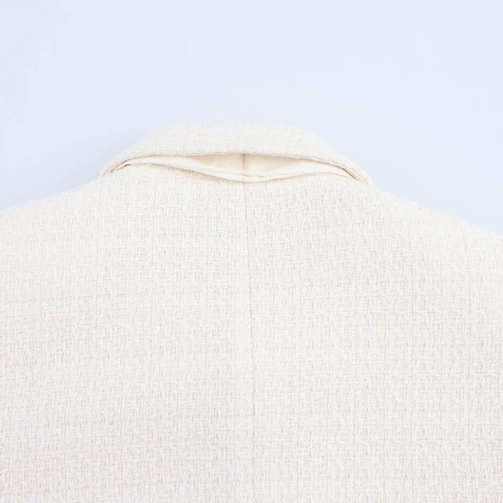 WHITE Lapel long-sleeved,bow tie lace-up suit jacket for wholesale on Faire8