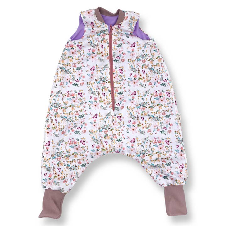 Gigoteuse bio avec pieds en Tencel FLEURI & Lavande pour la vente par luftabong