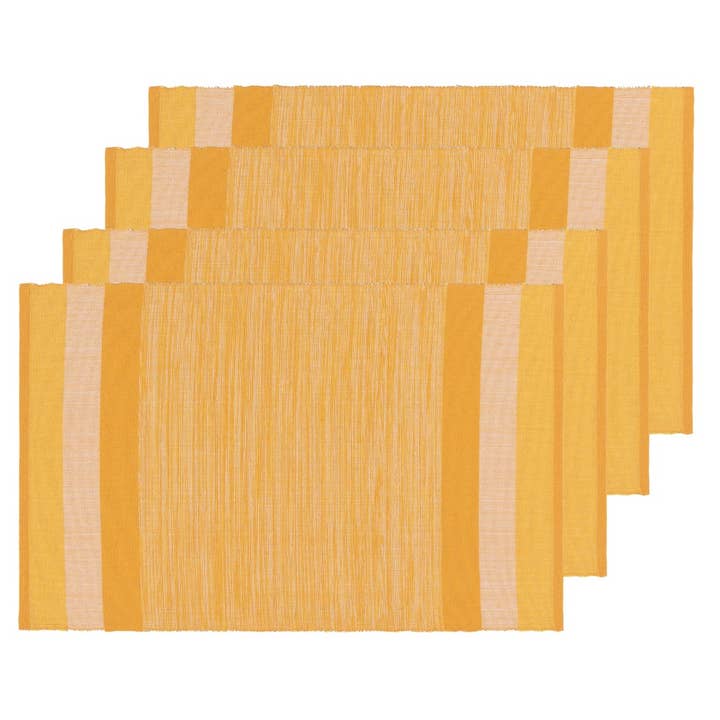 Danica Outlet Store - Wholesale Placemat - Now Designs Recycled Cotton Yellow Placemats Set of 4