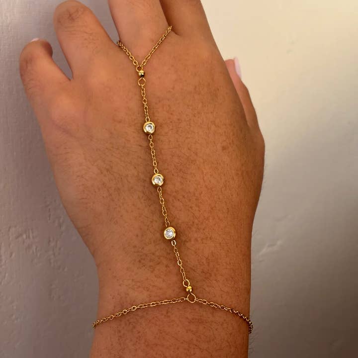 Fina Hand Chain for wholesale by B Jewels By Brit