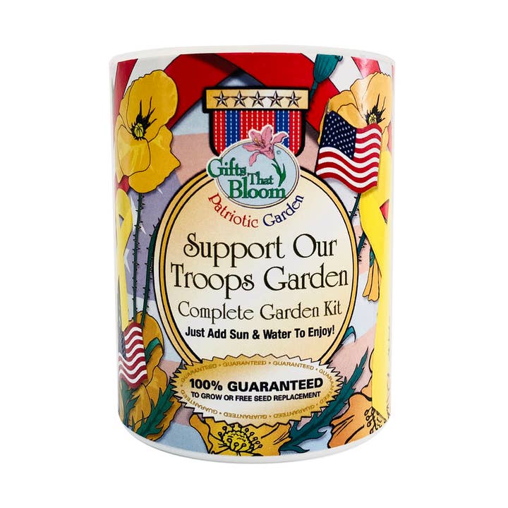 Support Our Troops Garden Grocan Seed Kit for wholesale by Gifts That Bloom