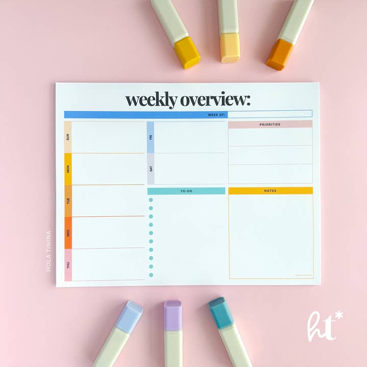 Veckoplaneringsblock | Veckodagsplan för wholesale av Hola Tinina