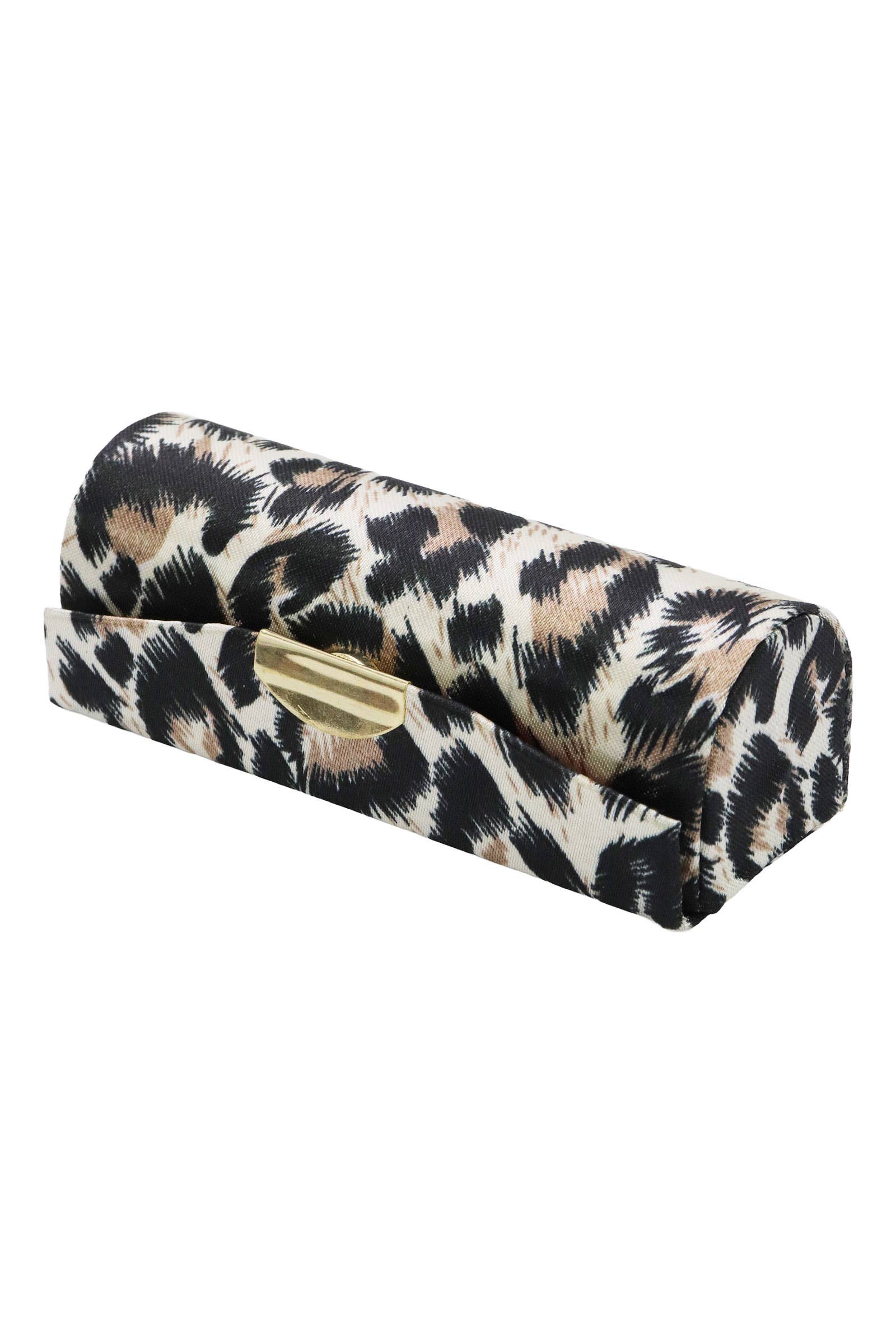 ASSORTED Exotic Leopard Print Satin Lipstick Case W/ Mirror for wholesale on Faire2