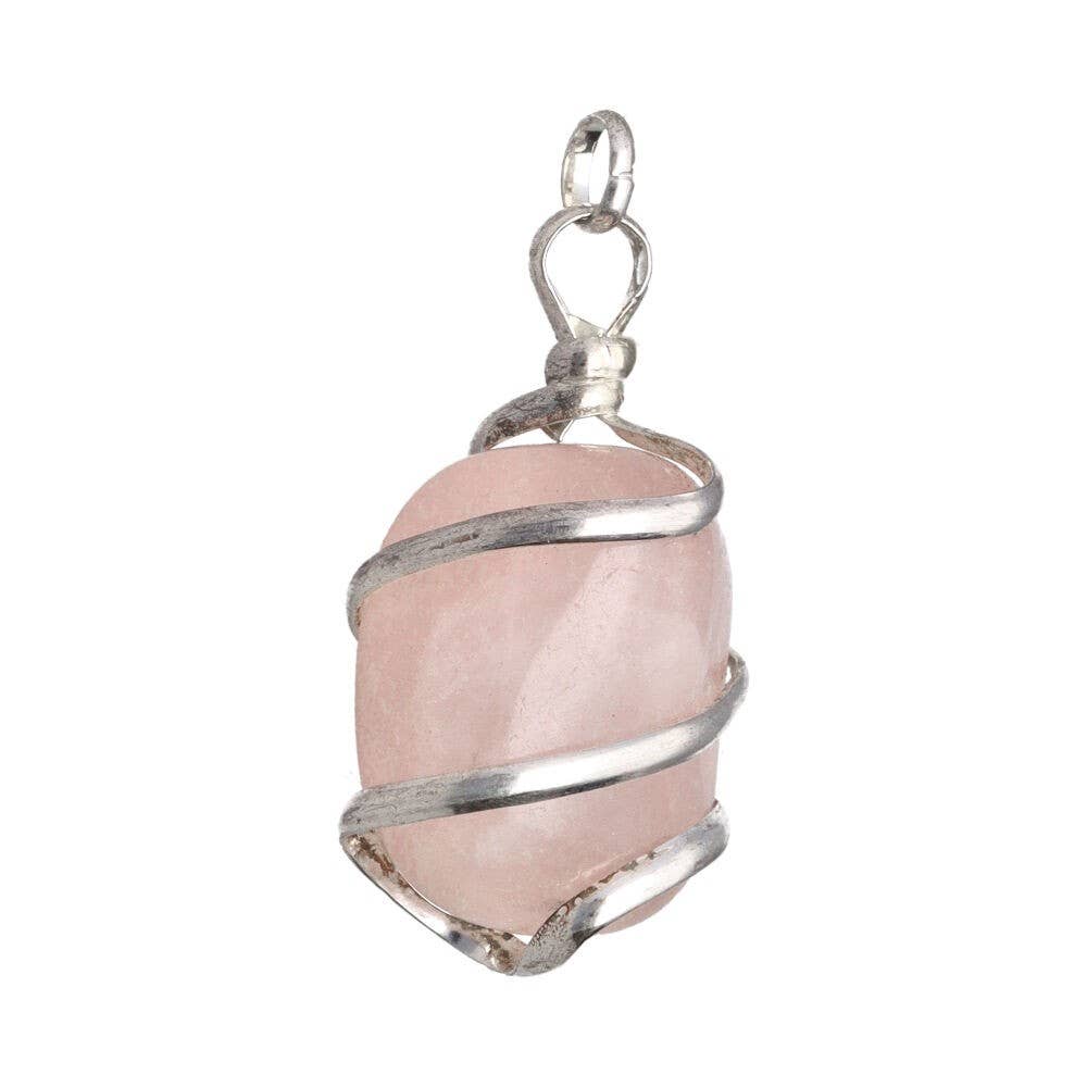 Vives de la Cortada S.L – Pendente/pingente individual por atacado – Pingente espiral de quartzo rosa -BP-1