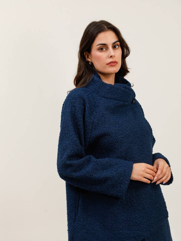 la maison des fibres naturelles – Engroshandel College-/baseballjakke – Kvinder – Kimono-stil jakke 09517 90% polyester 10% uld12