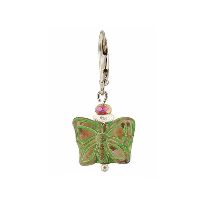 Baked Beads - Wholesale Dangle Earrings - Glass Butterfly Bead Earring