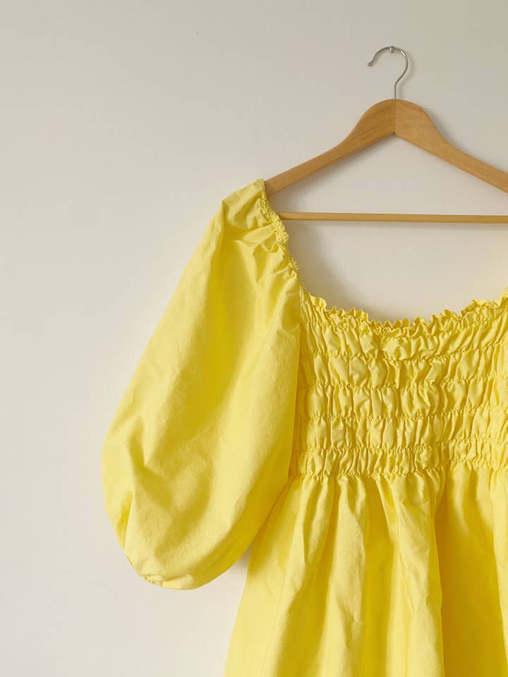 Rubis Pastel - Wholesale Dress - Kids - Lemon yellow Babydoll dress