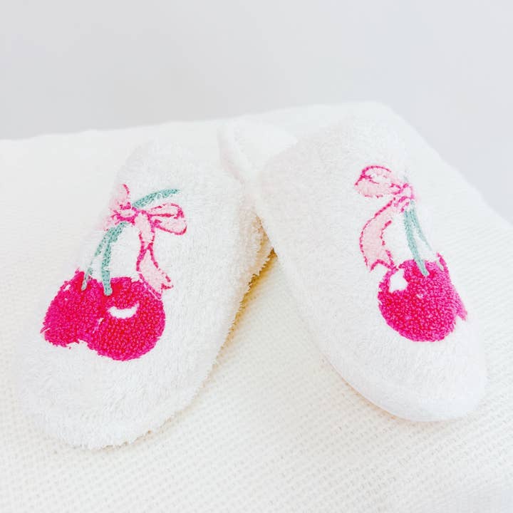 Ellison+Young - Wholesale Slippers - Women's - Cherry Bow Coziest Lounge Slippers2