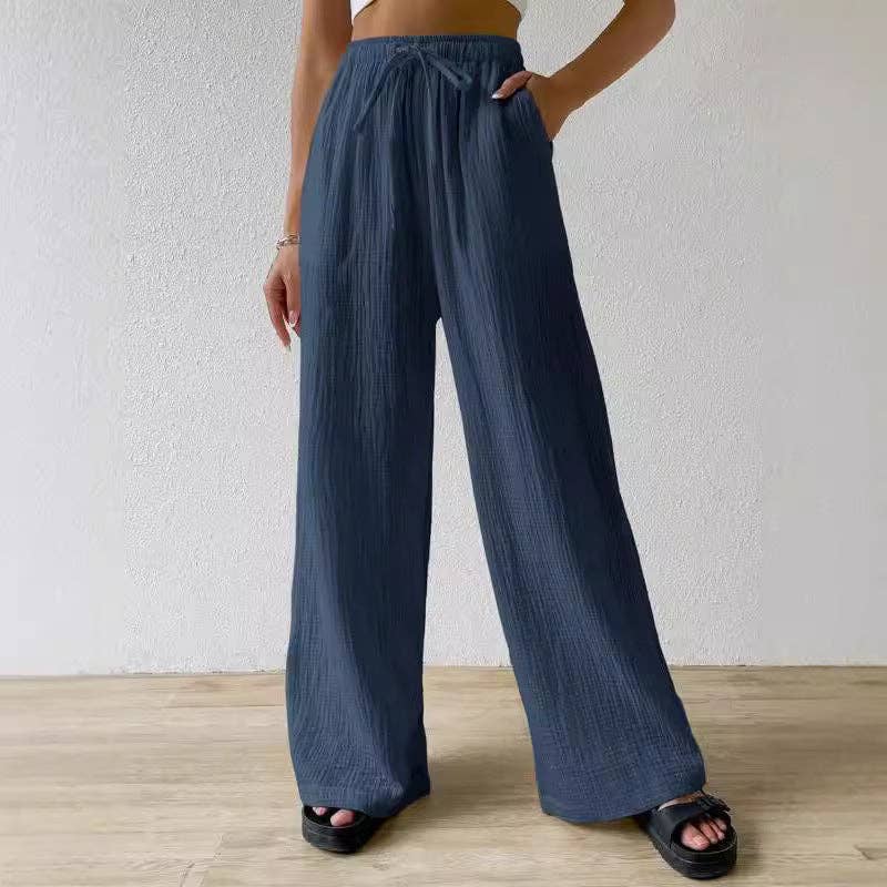 safistyle - Wholesale Pants - Women's - Women’s Elegant Solid Color Wide-Leg Trousers6