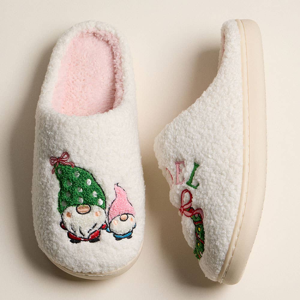 Sensibling Corp. - Wholesale Slippers - Women's - 6Pairs - Gnome Noel Indoor Christmas Slippers2