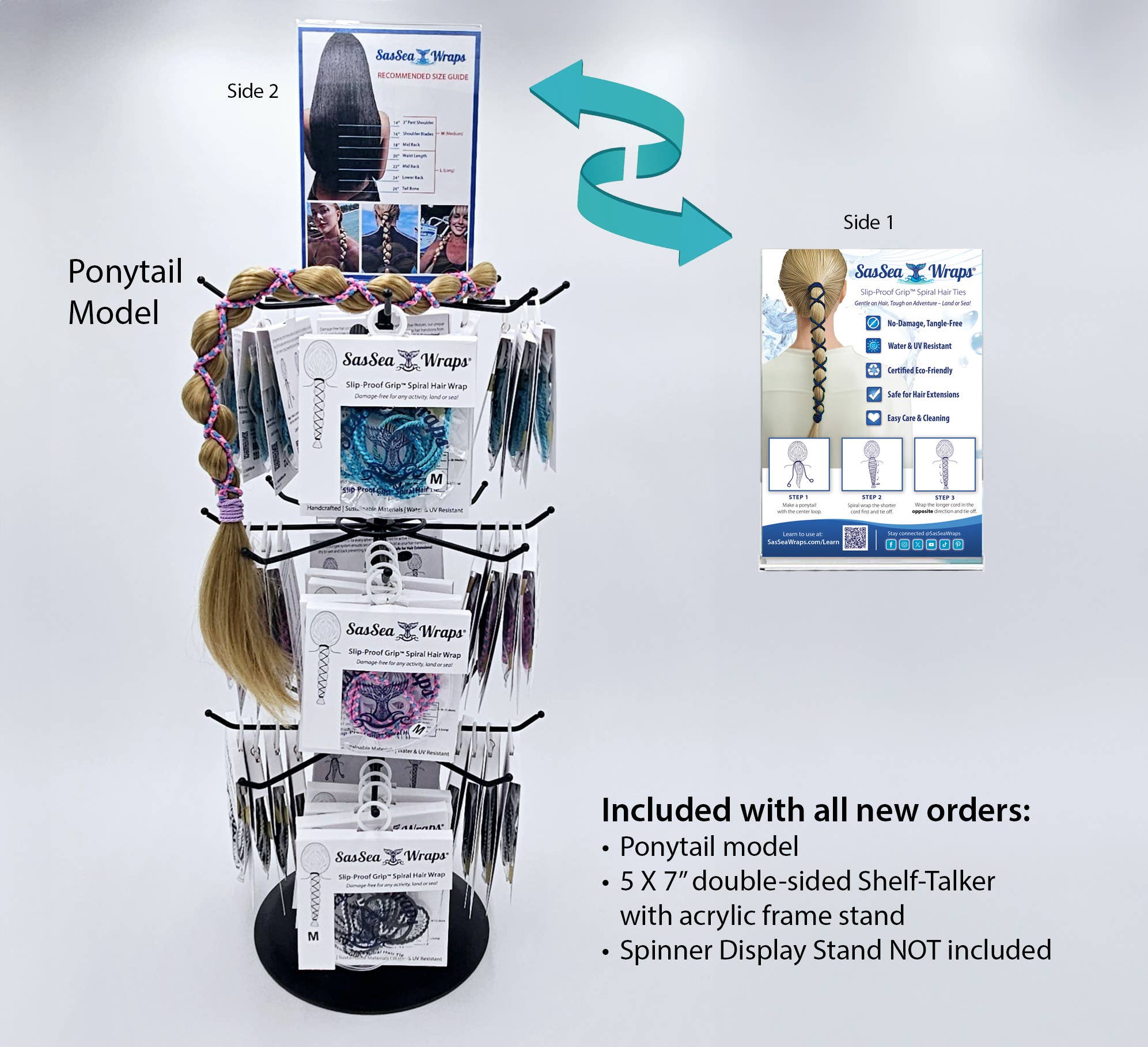 SasSea Wraps® - Wholesale Hair Tie - SasSea Wraps Hair Tie - Pistachio (L)9