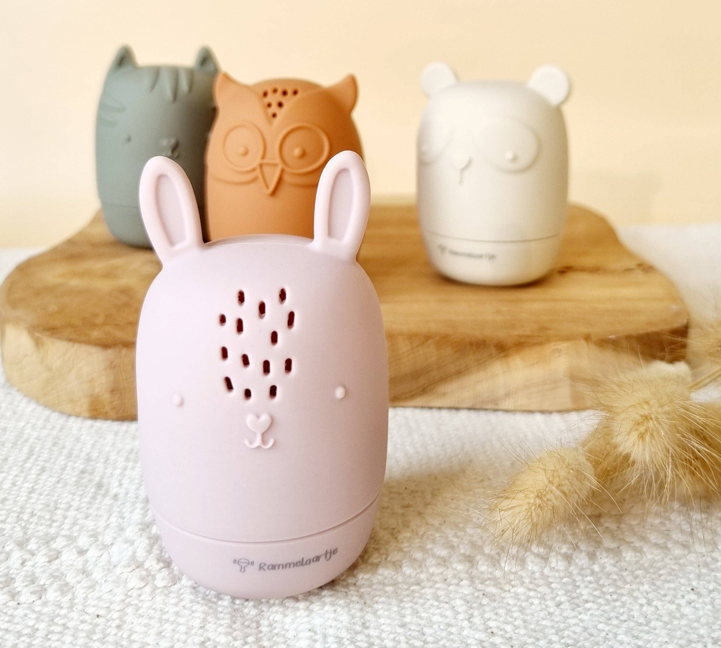 Rammelaartje - Wholesale Bath Toy - Baby - Set of 4 silicone bath toys Earth tones2