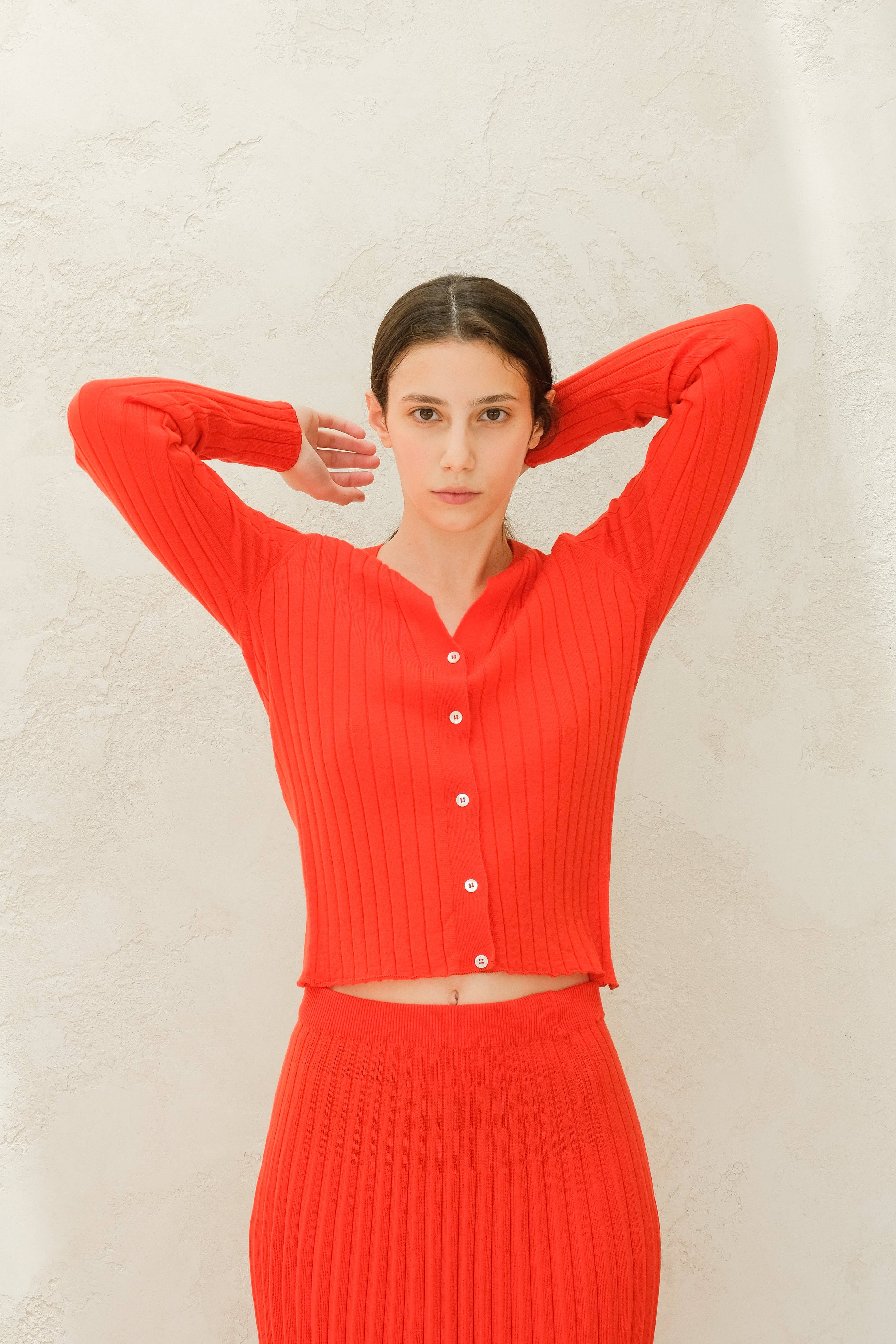 Lèmme - Wholesale Cardigan - Women's - Extra Fine Merino Wool V Neck Cardigan18