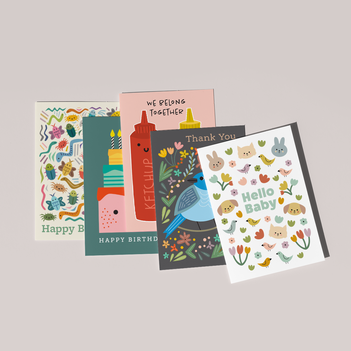 Mint Parcel - Wholesale Thank You Card - Blue Bird1