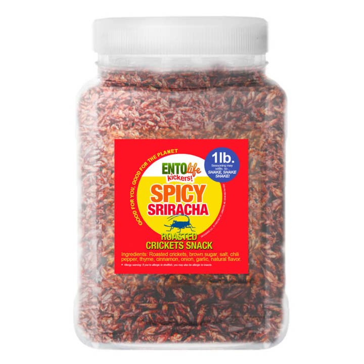 Bulk Flavored Crickets - Sriracha for wholesale by EntoLife Edible Insects - Crickets, Ants & Scorpions!