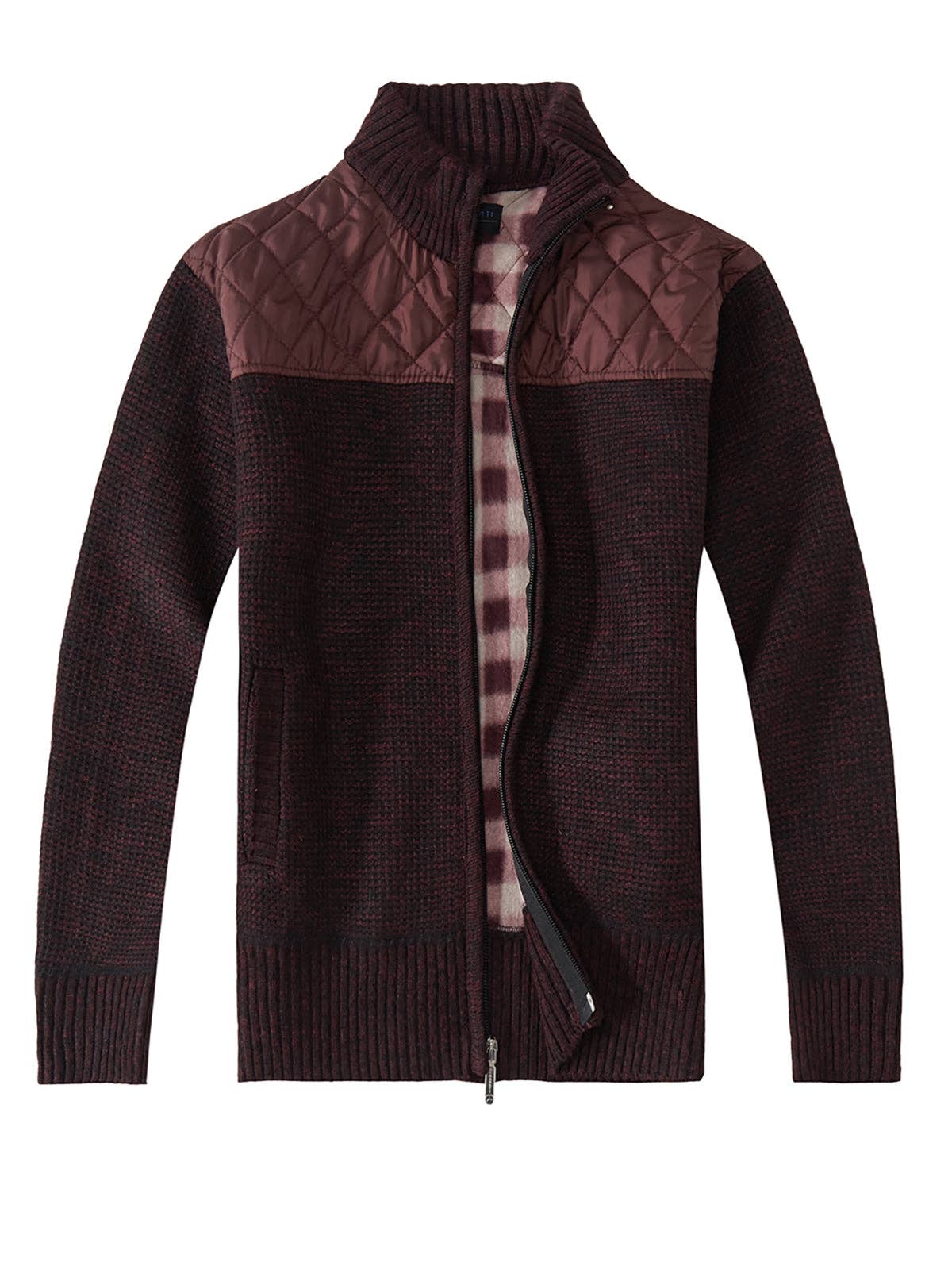 b-one inc - Wholesale Cardigan - Men's - Men's Full Zipper Cardigan Sweater GB-SW9104