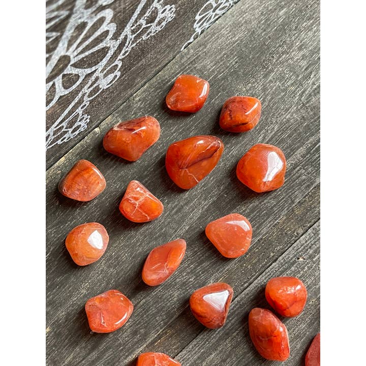 Tumbledshop - Wholesale Spiritual Stone/Crystal - Carnelian Tumbled Stones, You Choose2
