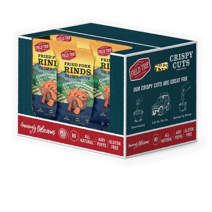 FIELD TRIP - Wholesale Puffed Snack - Crispy Cuts Cinnamon Churro Pork Rind (2.5oz)