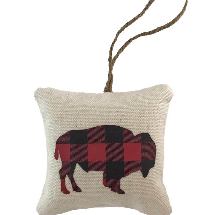 Ornement de Noël Buffle Noir/Rouge pour la vente par Poppiejanes