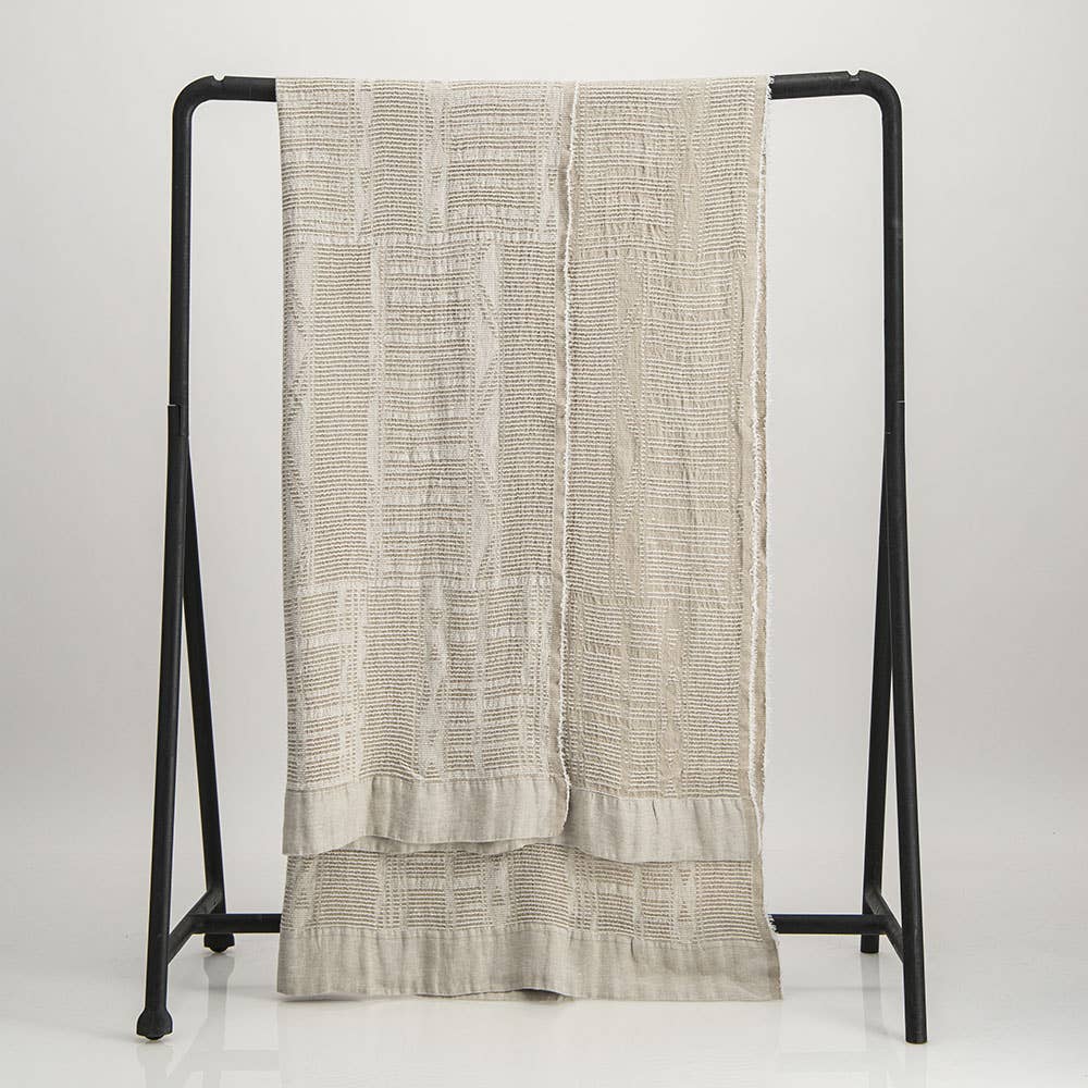 African Jacquard - Wholesale Throw blanket - 100% Linen Bogolan Bed Throws2