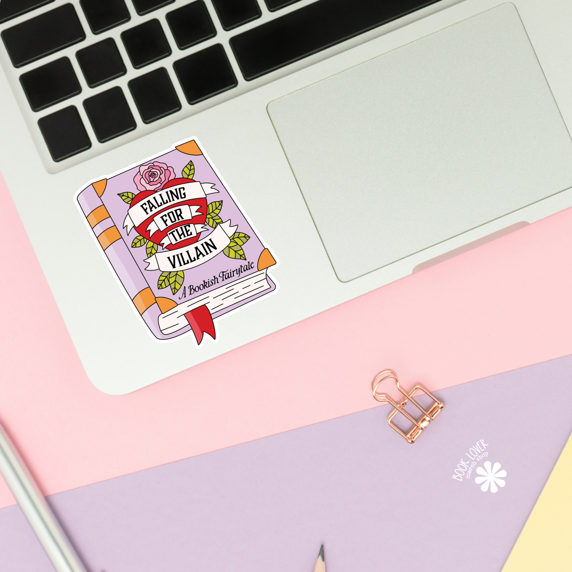 Book Lover Merch Shop - Vendita all'ingrosso Adesivo - Adesivi Falling for The Villain/Adesivi Bookish1