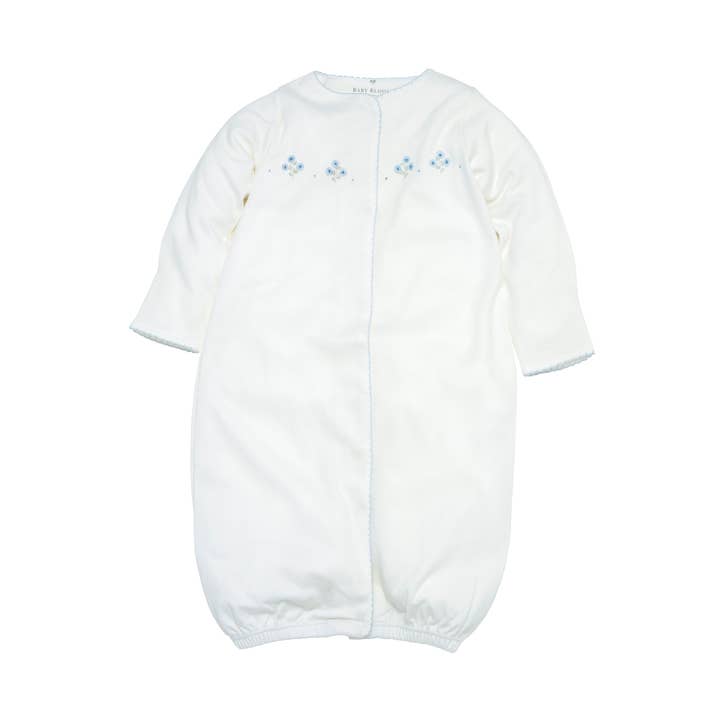 Robe Pima biologique Roses Blue pour la vente par Baby Bloom Organics