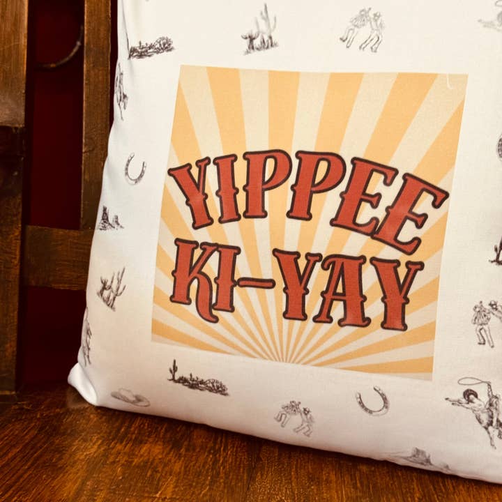 Buck Wild Hacienda - Wholesale Throw Pillow Cover - Yipee Ki-Yay Throw Pillow Cover