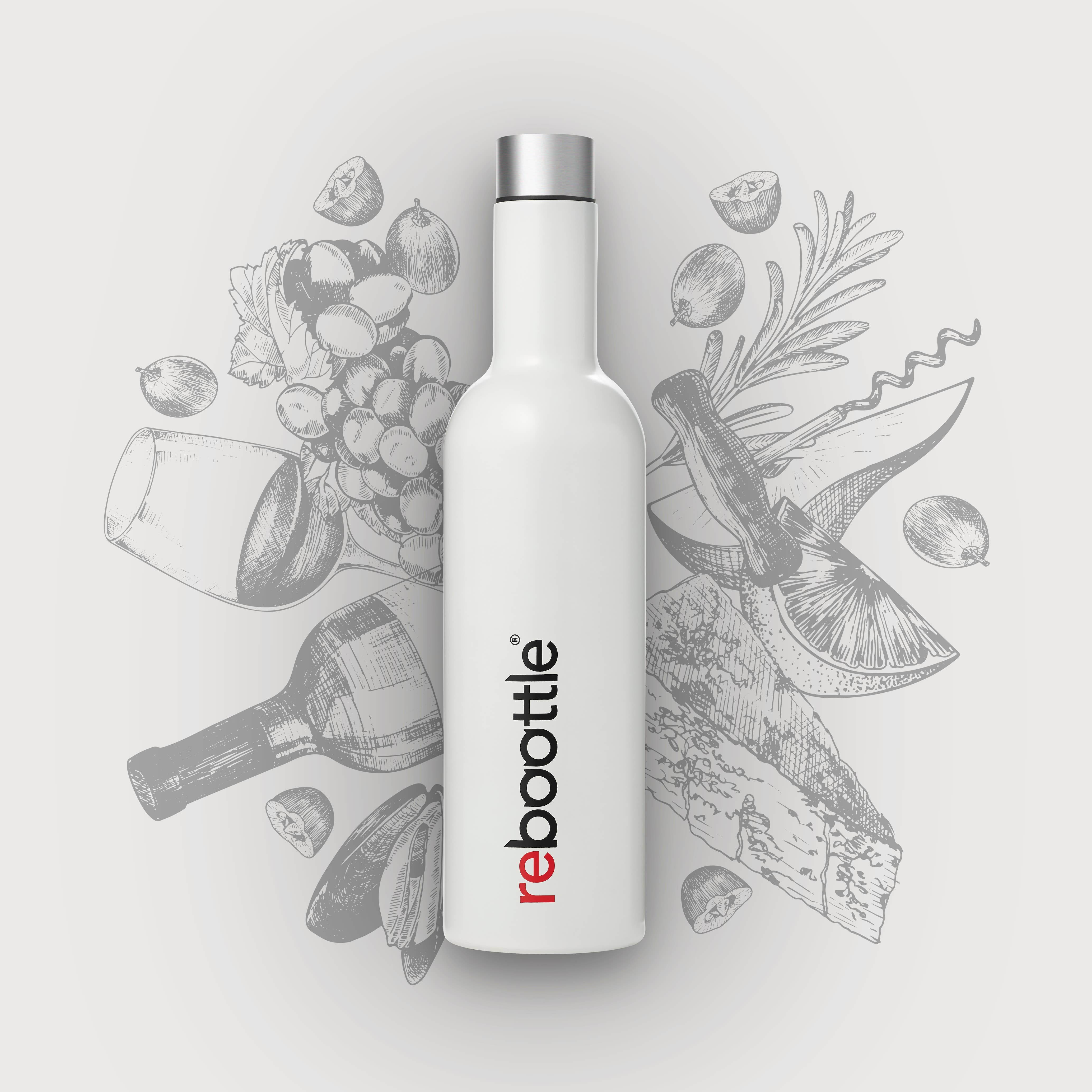 Reboottle - Wholesale Water Bottle - botella de agua de acero inoxidable BLANCA 750ml2