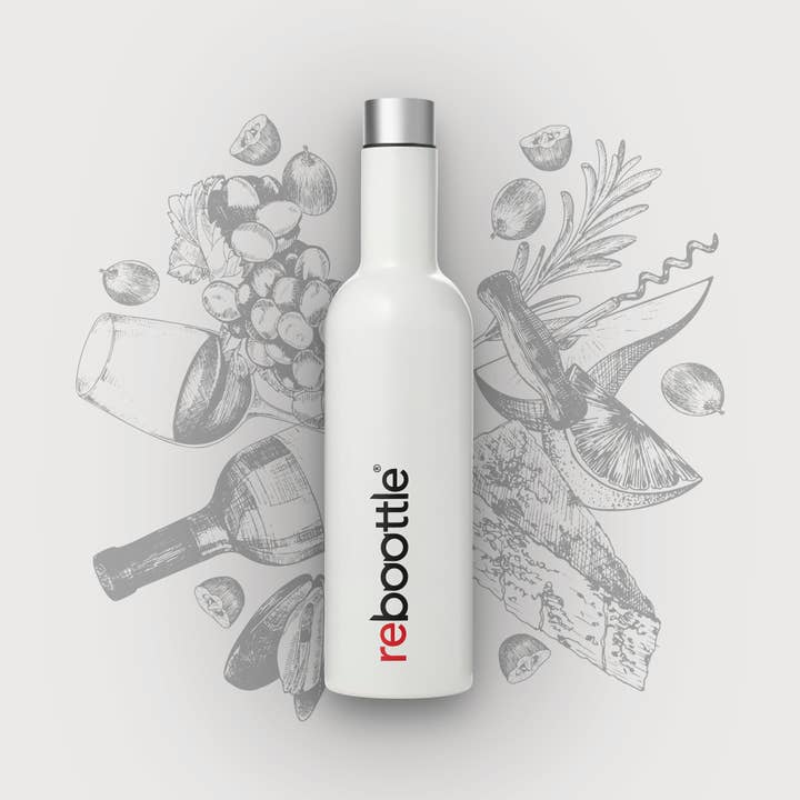 Reboottle - Wholesale Water Bottle - botella de agua de acero inoxidable BLANCA 750ml2