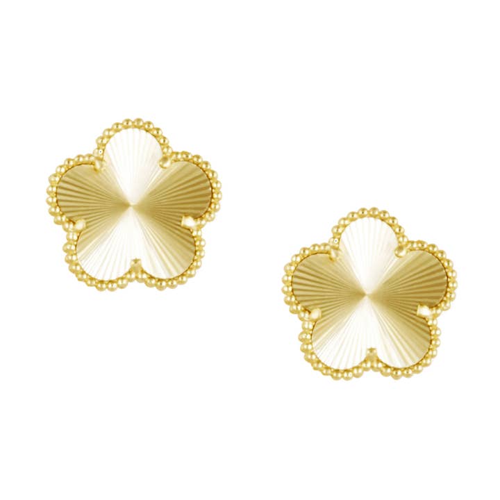Adeline Clover Ørestikker Guld for engroshandel hos Sahira Jewelry Design